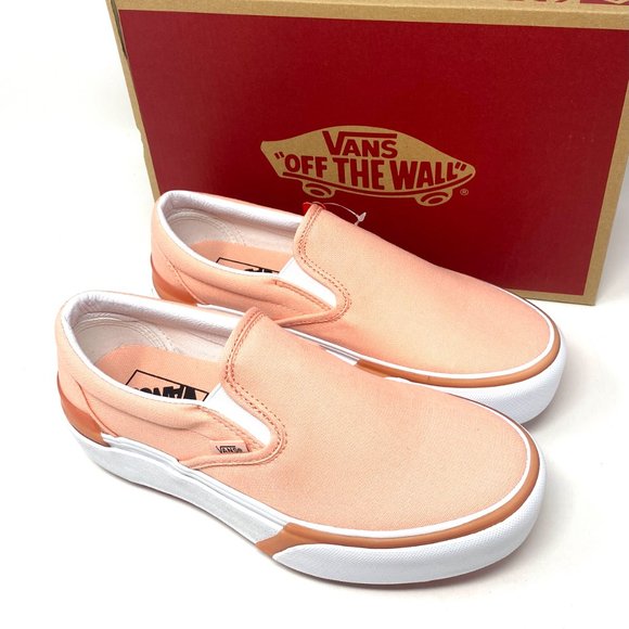 VANS Sneakers Women's VN0A4TZV46M Classic Slip On S Platform Canvas Pastel Peach - Picture 8 of 11
